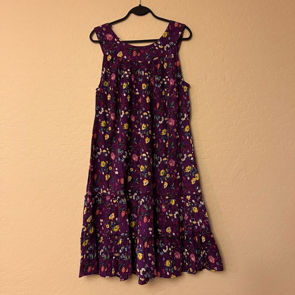 Anthony Richards Purple Floral & Butterfly Print Sundress - Picture 12 of 16